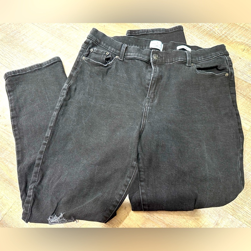 True craft woman’s High-rise straight black jeans 18w